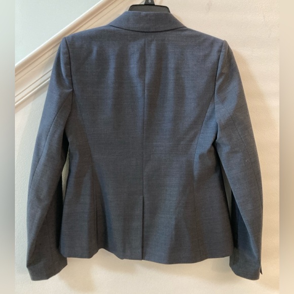 Ann Taylor Virgin Wool Blazer 4 Petite Gray - Picture 4 of 11